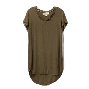 Cloth & Stone Dress Women’s Size Small Rayon V-neck Olive Green